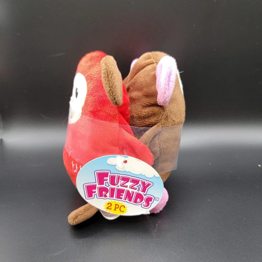 Fuzzy Friends 2 Piece Valentine's Sloths Brown and Pink You & Me 5